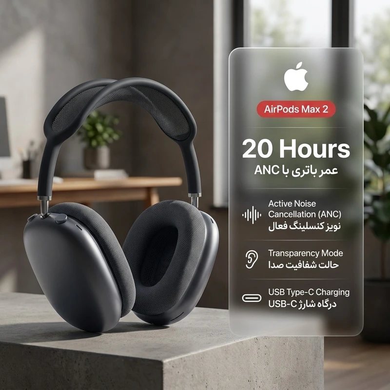 هدفون بلوتوثی اپل مدل AirPods Max 2